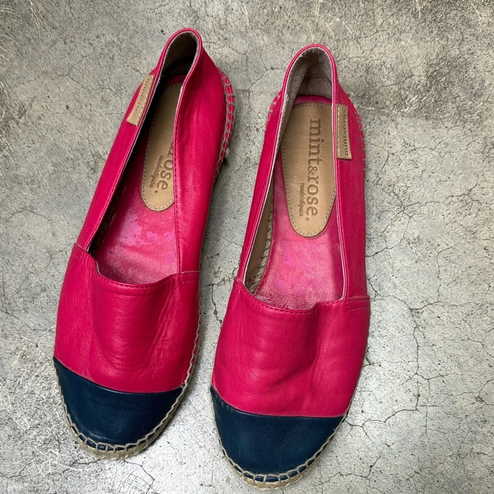 * Vibrant Pink and Navy Espadrille by Soludos